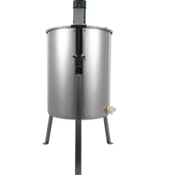 Honning slynge - Elektrisk 4-ramme - Rustfrit stål - Hastighed 270 o/min - Kapacitet 10 kg - Sølv Discount