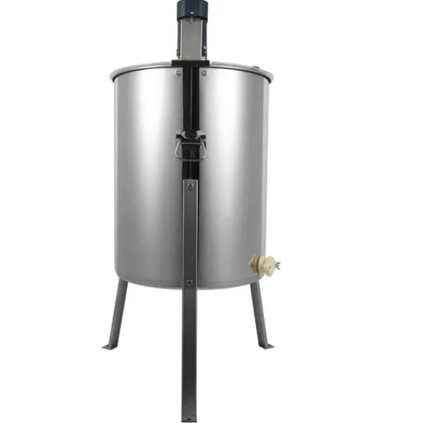 Honning slynge - Elektrisk 4-ramme - Rustfrit stål - Hastighed 270 o/min - Kapacitet 10 kg - Sølv Discount