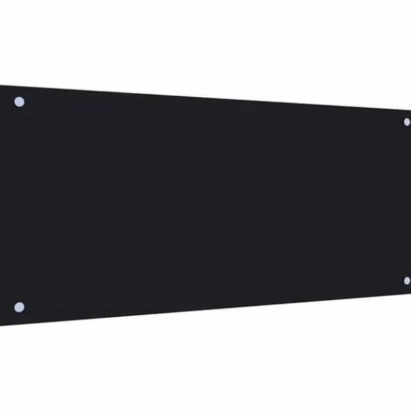 Komfurer>Hærdet glas stænkplade - Pålidelig stænkbeskyttelse | Farve: Sort | Størrelse: 90x40 cm