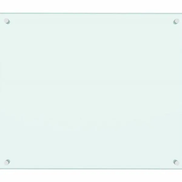 Hærdet glas stænkplade 70x60 cm | Farve: Hvid | Varmebestandig og ridsefast Clearance