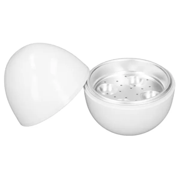 Madlavningsmaskiner>Hårdkokt äggkokare 4 ägg Kapacitet Kompakt design ABS-material Äggform Mikrovågsfunktion Äggkokare