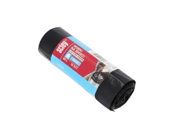 Skraldeposer>Husholdningsaffaldsposer 60l, 10 stk 0,025mm Scley