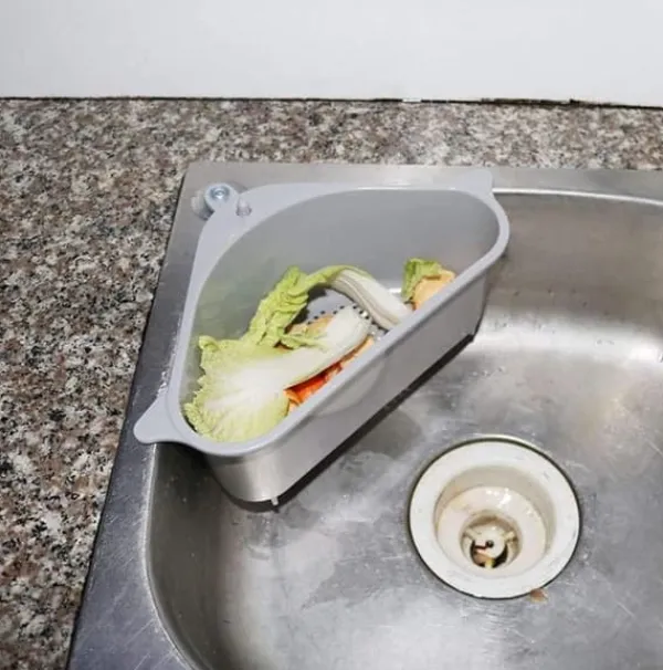 Hylde med Afløbshuller til Vask - Grå Best