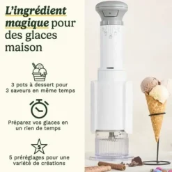 Skeer & Skovle>Ice Cream Maker Cuisinart ICEFD10E White Plastic 1 L 3,3 L 1L