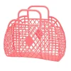 Ihålig förvaringskorg Plast Återanvändbar Bärbar hopfällbar väska för stranden Hemmet Shopping Leksaker Kläder Röd 250x110x220 mm/9.84x4.33x8.66in Best