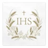 IHS servietter, 33x33 cm, guld (1 pakke / 12 stk.) Online