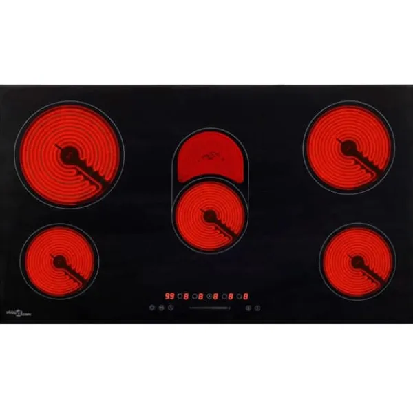 Indbygnings induktionskogeplade - 5 brændere Touch Control 8500 W | Størrelse: 77 cm