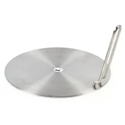 Portable Komfurer>Induktionsadapterplade - Varmefordeler - Rustfrit stål - Aftageligt håndtag - 24 cm - Universal - Sølv