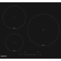 Induktionskogeplade - DAEWOO - 3 brændere - 60 cm - Sort Best