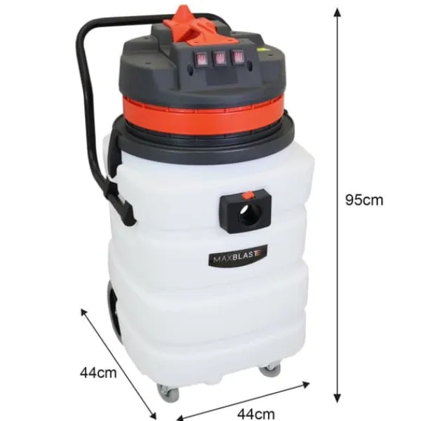 Industriel støvsuger MaxBlast 90L våd/tør 3000W | Kit med rør til tagrender 7,2 m | 5 m slange | Tre-motor system | Høj effekt | Alsidige tilbehør til | CDON Hot