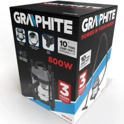 INDUSTRIEL STØVSUGER 800W 12L TANK I RUSTFRIT STÅL - T 59G613 Outlet