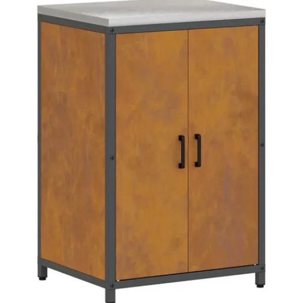 Industrielt køkkenopbevaringssæt med hylder - 3 pcs | Størrelse: 240x50x92 cm | Farve: Rusten Best