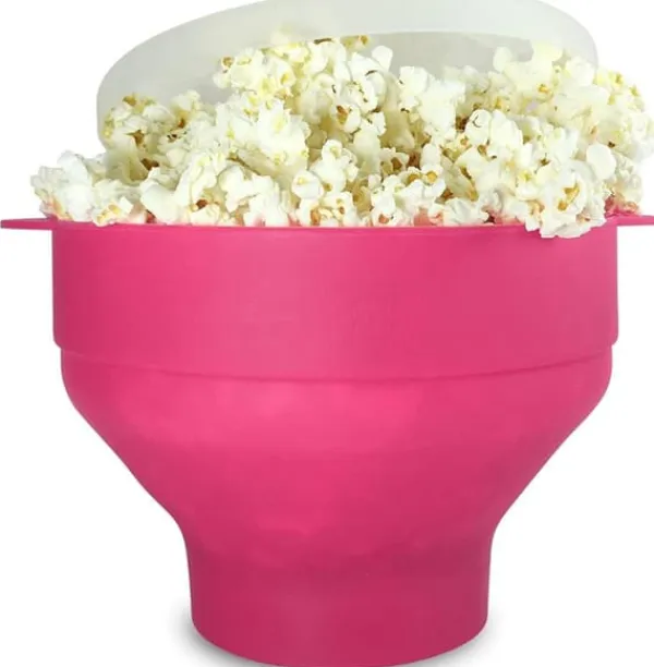INF Popcornskål silikone foldbar Lyserød New