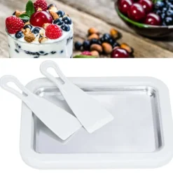 Instant Ice Cream Maker Fried Yoghurt Machine Mini Unplugged Fruit Rolled Ice Cream Maker för hushållsvit Outlet