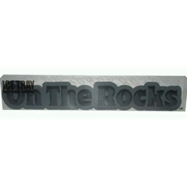 Isforme>Isbakke med teksten On The Rocks