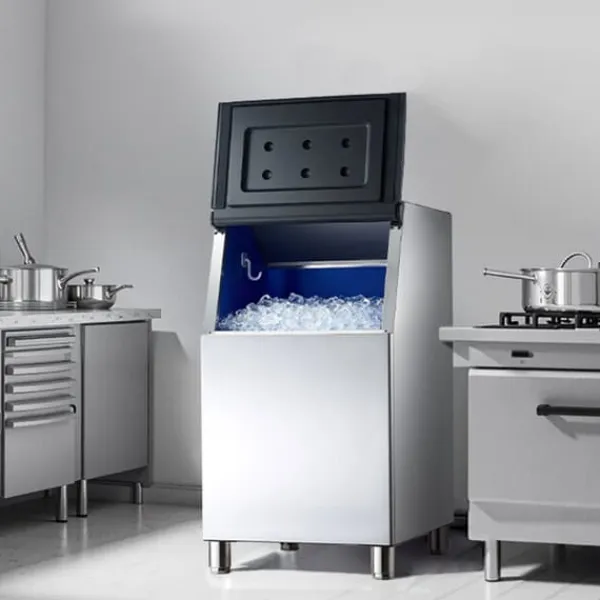 Isproducenter>Isbeholder - Isopbevaringsbeholder til ismaskine - Kapacitet 136 kg - Rustfrit stål - Justerbare skridsikre gummifødder - Til restaurant, hotel og bar | CDON