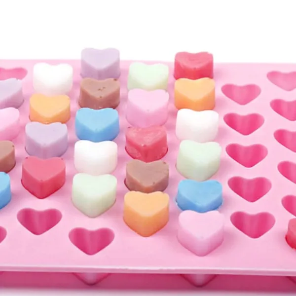 Is/Chokolade/Geléform med 55 hjerter - Isform