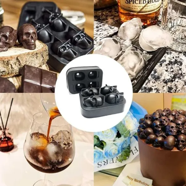 Isforme>Isform Skulls - Silikone Is/Chokolade/Geléform