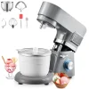 Ismaskine>Ismaskine - Elektrisk - Kapacitet 1,7 l - LED Display & Timer - 6 Hastigheder - Til Sorbet, Gelato, Frossen Yoghurt - Grå