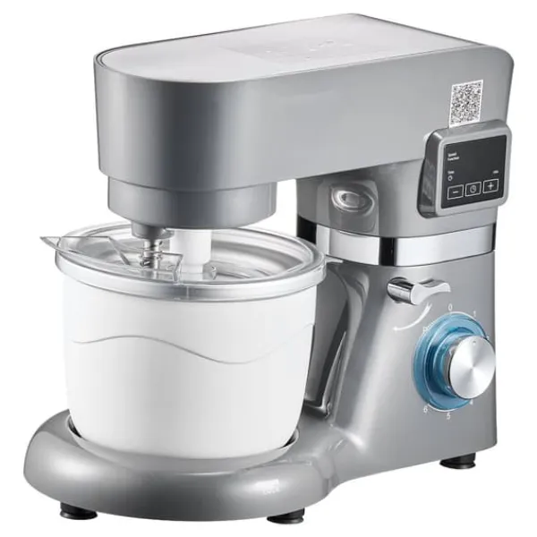 Ismaskine>Ismaskine - Elektrisk - Kapacitet 1,7 l - LED Display & Timer - 6 Hastigheder - Til Sorbet, Gelato, Frossen Yoghurt - Grå