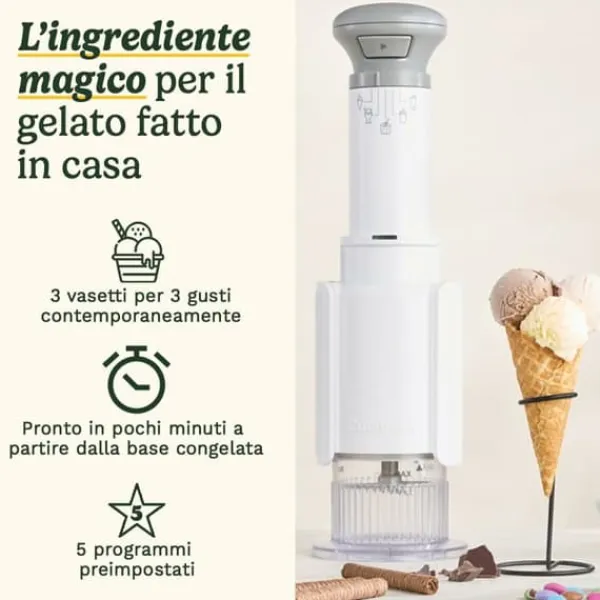 Skeer & Skovle>Ismaskine Cuisinart ICEFD10E Hvid Plastik 1 L 3,3 L 1L