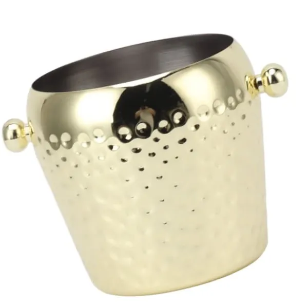 Isspande & Kølere>Isspand Rustfrit Stål Mini Isoleret Frosne Beholder til Bar Vin Champagne 1L Guld