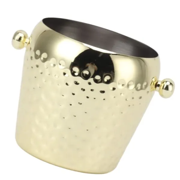 Isspande & Kølere>Isspand Rustfrit Stål Mini Isoleret Frosne Beholder til Bar Vin Champagne 1L Guld