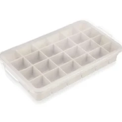 Isterningform med silikonelåg, beige, 22,5x13x3 cm Sale