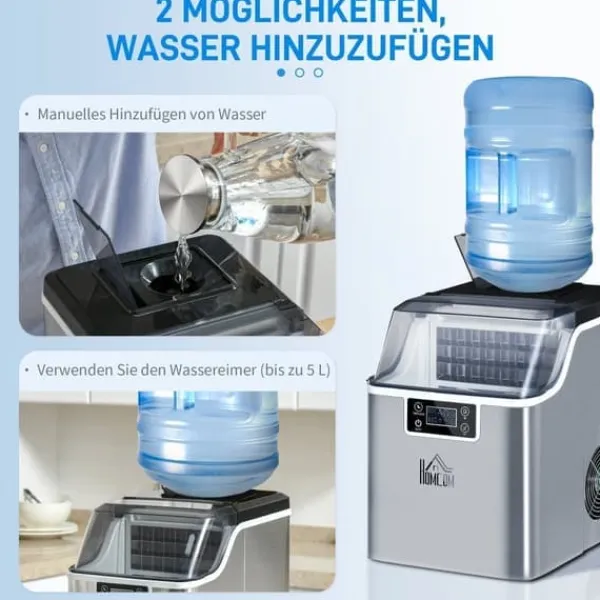 Isterningmaskine 20 kg/24 t, 2,3 L, 3,2 L tank, auto-rens, rustfri, 25,2×36×37,1 cm Best