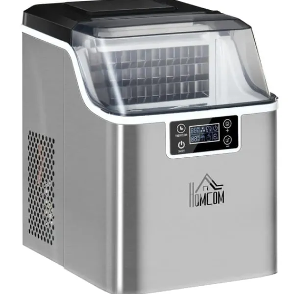 Isterningmaskine 20 kg/24 t, 2,3 L, 3,2 L tank, auto-rens, rustfri, 25,2×36×37,1 cm Outlet