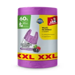 Skraldeposer>JAN NIEZBĘDNY HD affaldsposer med håndtag 60L - skovfrugtduft 60 stk (XXL)
