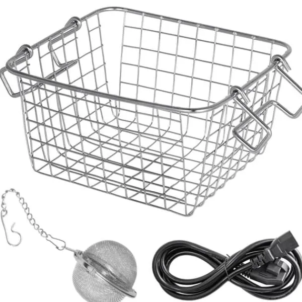 JPS-10A Ultrasonisk renser 2L, digitalt display, rustfrit stål, perfekt til smykker og effektiv rengøring. Best
