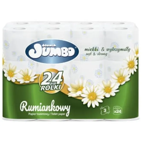 JUMBO ELEPHANT Kamille toiletpapir 24 ruller 3-lags Outlet