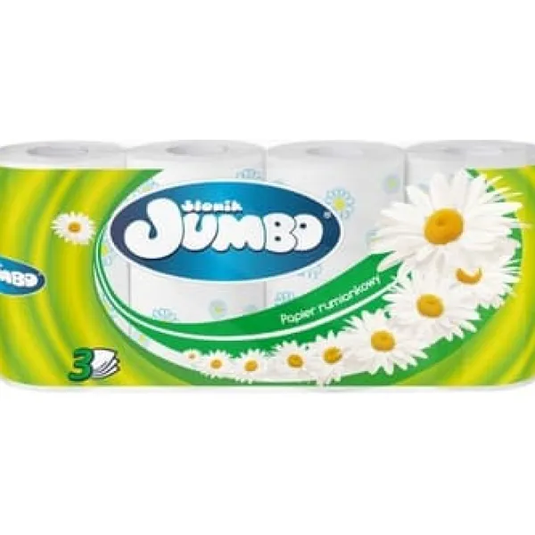 Toiletpapir>JUMBO SMART ELEPHANT Toiletpapir kamille 8 ruller 3-lags