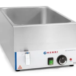 Madopvarmere>Justerbar elektrisk vandbain marie til GN1/1 150mm med hane - Hendi 238912
