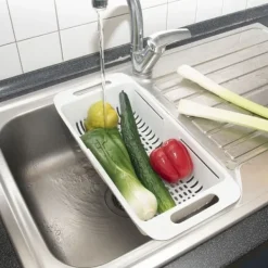 Justerbar køkkensi til vask, si, dørslag til vask, 32-44x20x8cm ORION 731623 Discount