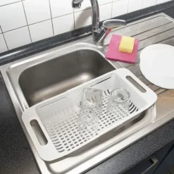 Justerbar køkkensi til vask, si, dørslag til vask, 32-44x20x8cm ORION 731623 Discount