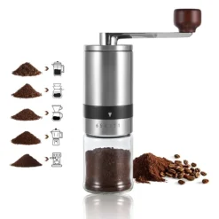K4 Manuel Kaffebønnekværn - Rustfrit Stål & Keramik