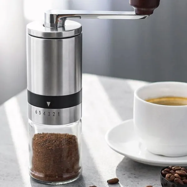 K4 Manuel Kaffebønnekværn - Rustfrit Stål & Keramik