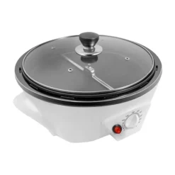 Kaffebønnerister - Elektrisk Ristemaskine - 1200W - 220–240V - 500 g Kapacitet - PP & Glas - Til Kaffe/Nødder - Hvid Outlet