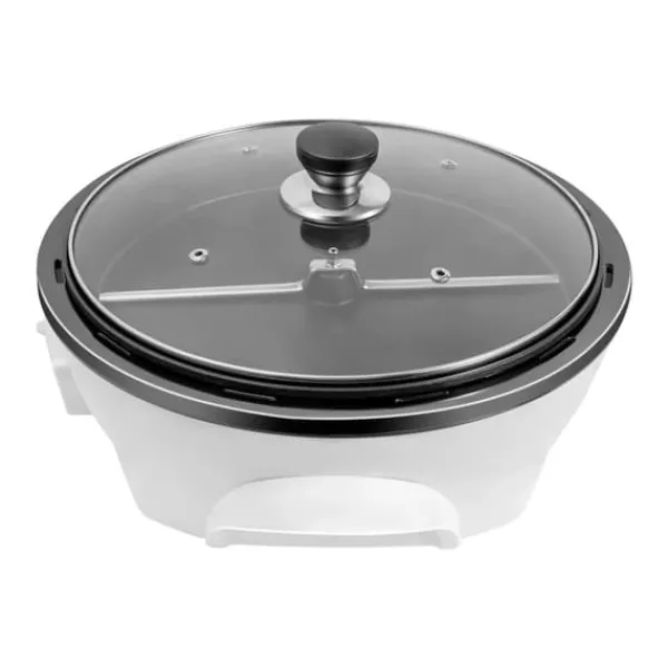 Kaffebønnerister - Elektrisk Ristemaskine - 1200W - 220–240V - 500 g Kapacitet - PP & Glas - Til Kaffe/Nødder - Hvid Outlet