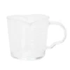 Målebægere & Måleskeer>Kaffekop med dobbelt tud Håndlavet målebæger i borosilikatglas 70 ml