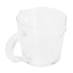 Målebægere & Måleskeer>Kaffekop med dobbelt tud Håndlavet målebæger i borosilikatglas 70 ml