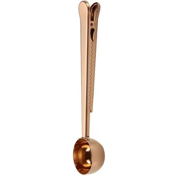 Kaffemål med Squeeze Rose Gold - Spoon med klemme til kaffe Outlet