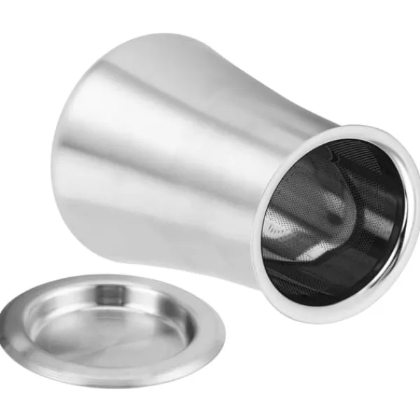 Tefiltre>Kaffepulversigte 304 Rustfrit Stål Pulversigtebeholder Hjem Filter Kop Slibefarve