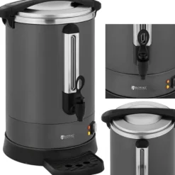 Kaffemaskiner Til God Kaffe>Kaffe-temaskine med hane og drypbakke 14 l 1400 W grå