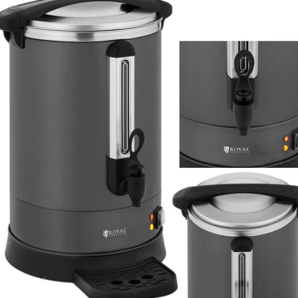 Kaffemaskiner Til God Kaffe>Kaffe-temaskine med hane og drypbakke 14 l 1400 W grå