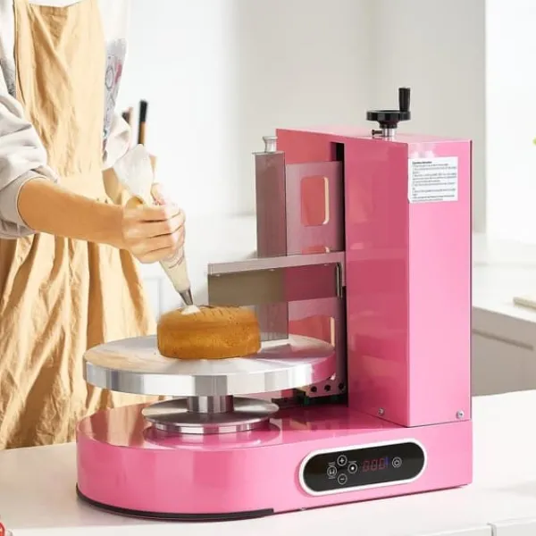 Udstyr Til Kagedekoration>Kage Dekorationsmaskine, Frosting Spredning 4 til 12, Pink, brugervenlig, nem at rengøre, præcise resultater