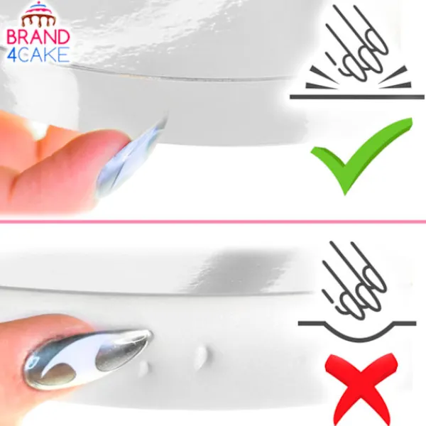 Udstyr Til Kagedekoration>Kagebrætbund Hvid 34 cm 2 cm Sæt 5 stk. Kagetromle Rund Premium Brand4Cake