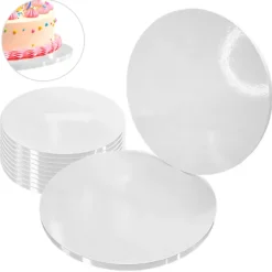 Serveringsfad & Skåle>Kagebrætbund Hvid 34 cm 1,2 cm Sæt 10 stk. Kagetromle Rund Luxe Brand4Cake